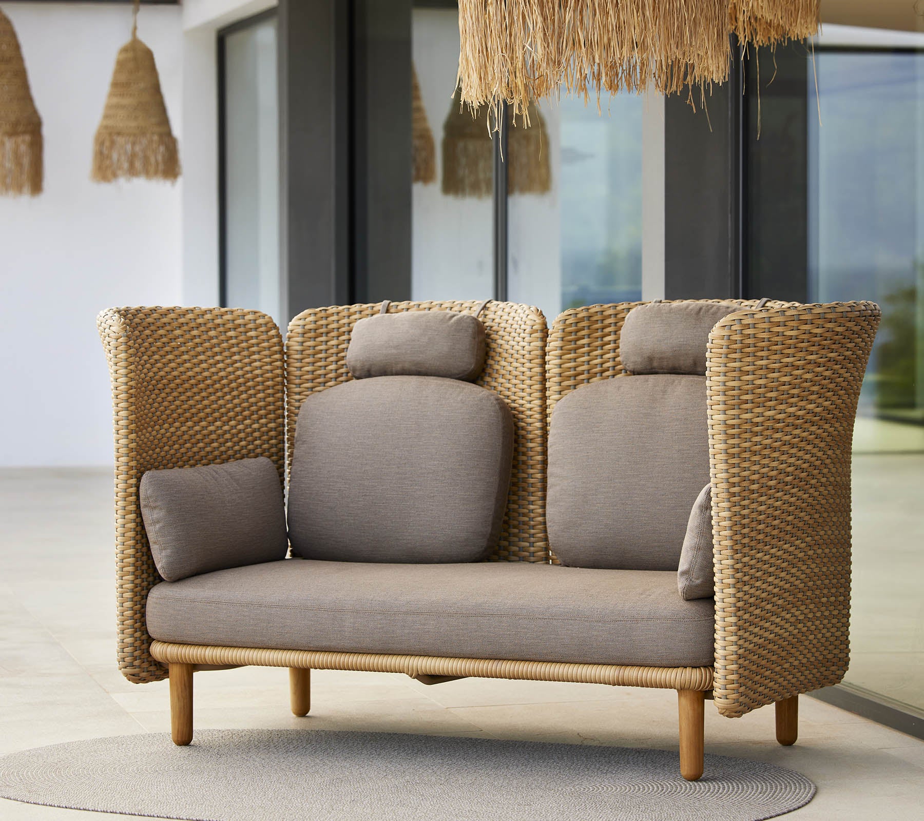 Arch 2-seater sofa w/high arm/backrest - Image 2
