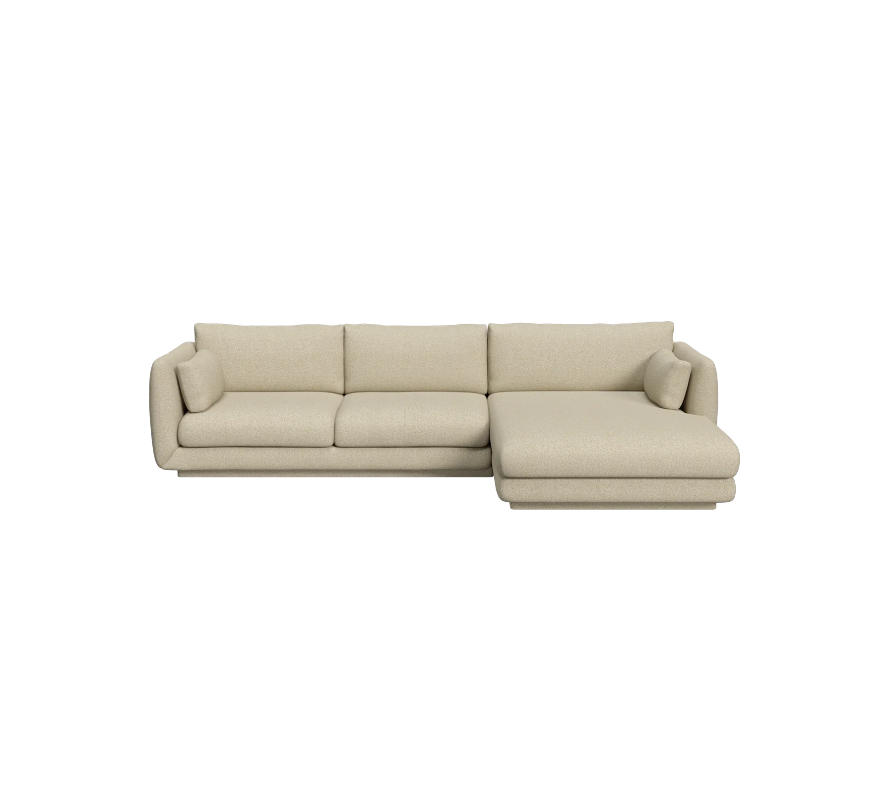 Bloom 2-seater sofa with chaise longue, left and plinth - Image 11