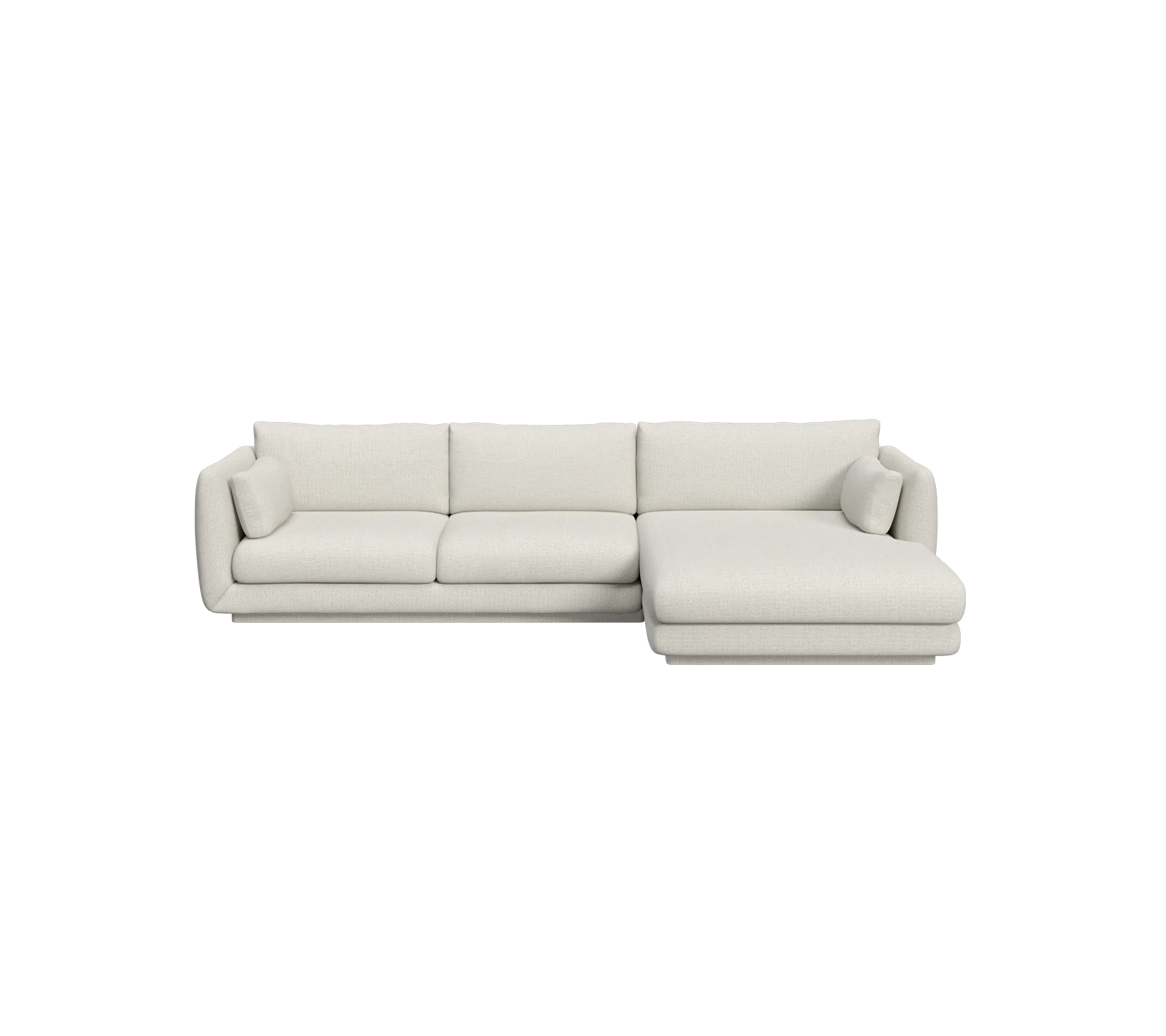 Bloom 2-seater sofa with chaise longue, left and plinth - Image 12