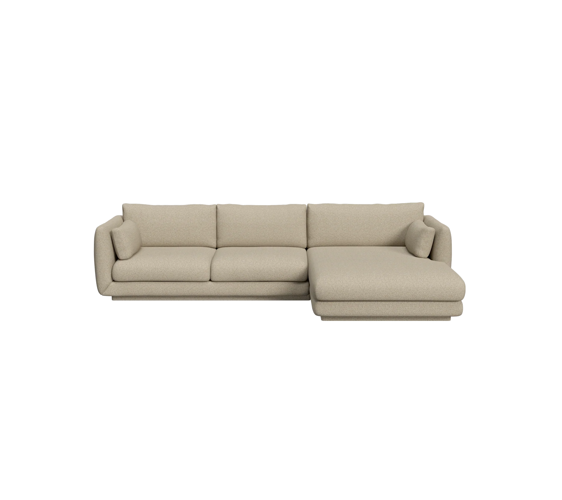 Bloom 2-seater sofa with chaise longue, left and plinth - Image 13