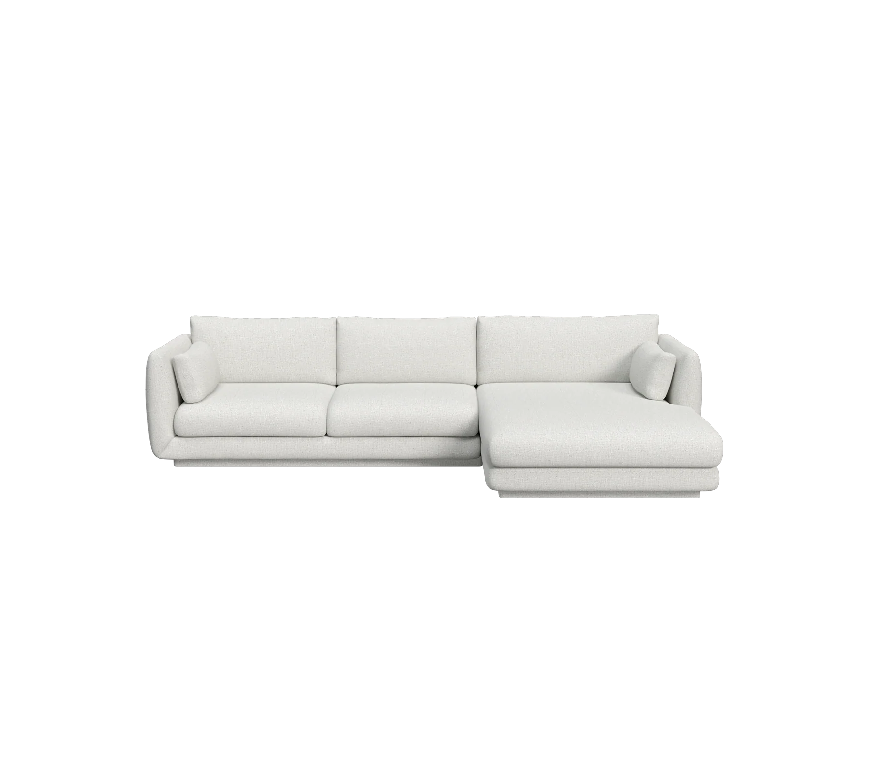 Bloom 2-seater sofa with chaise longue, left and plinth - Image 14