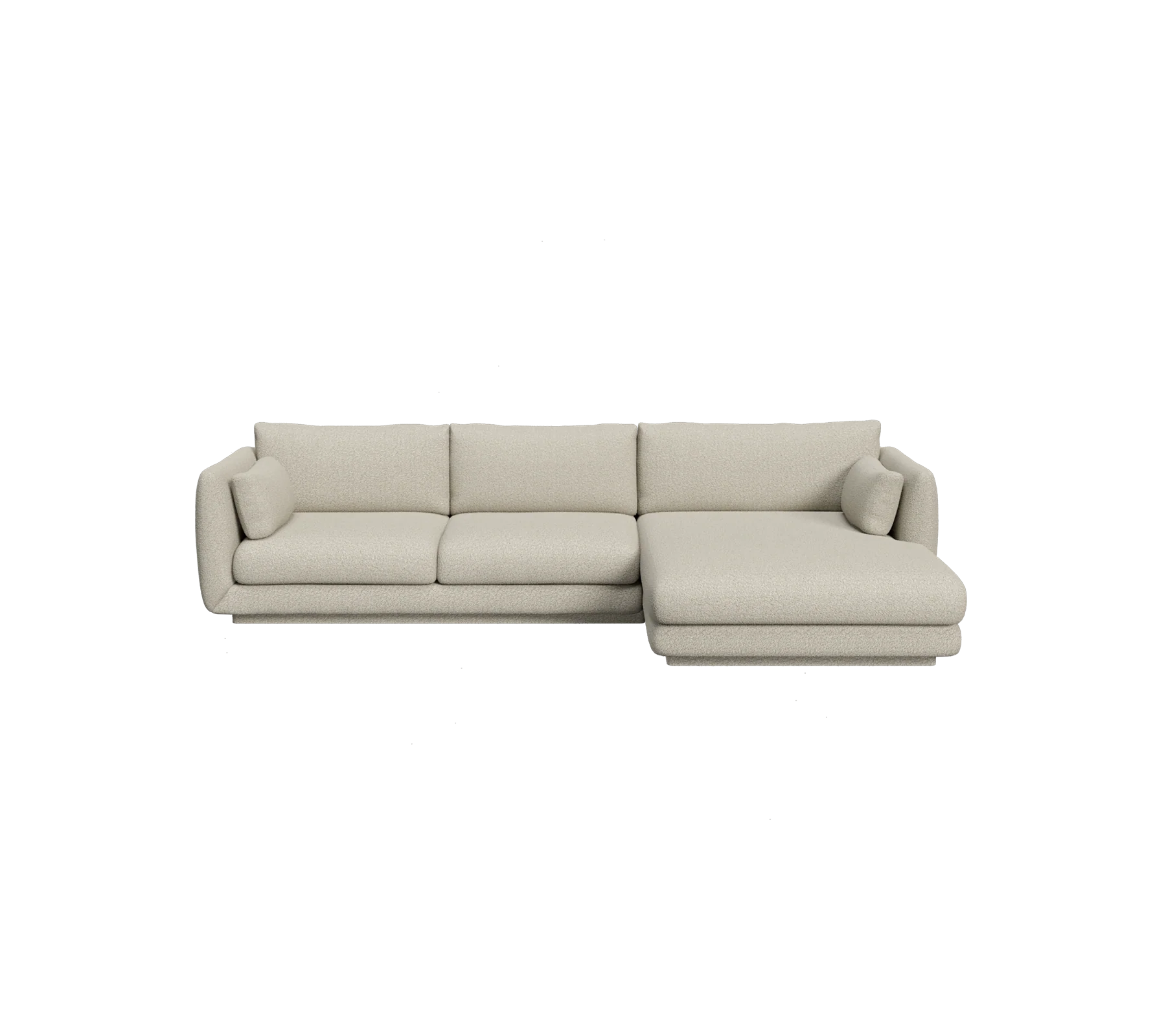 Bloom 2-seater sofa with chaise longue, left and plinth - Image 16