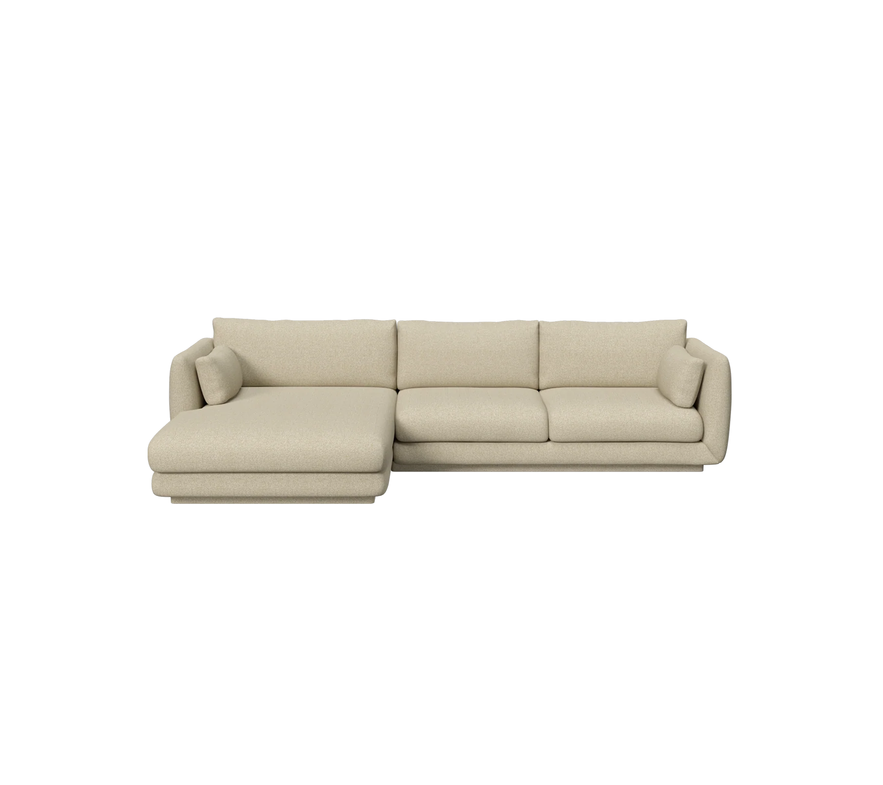 Bloom 2-seater sofa with chaise longue, right and plinth - Image 11