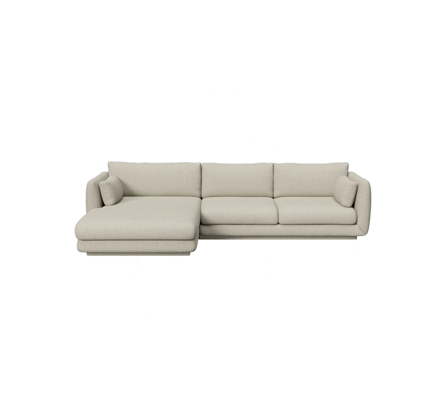 Bloom 2-seater sofa with chaise longue, right and plinth - Image 16