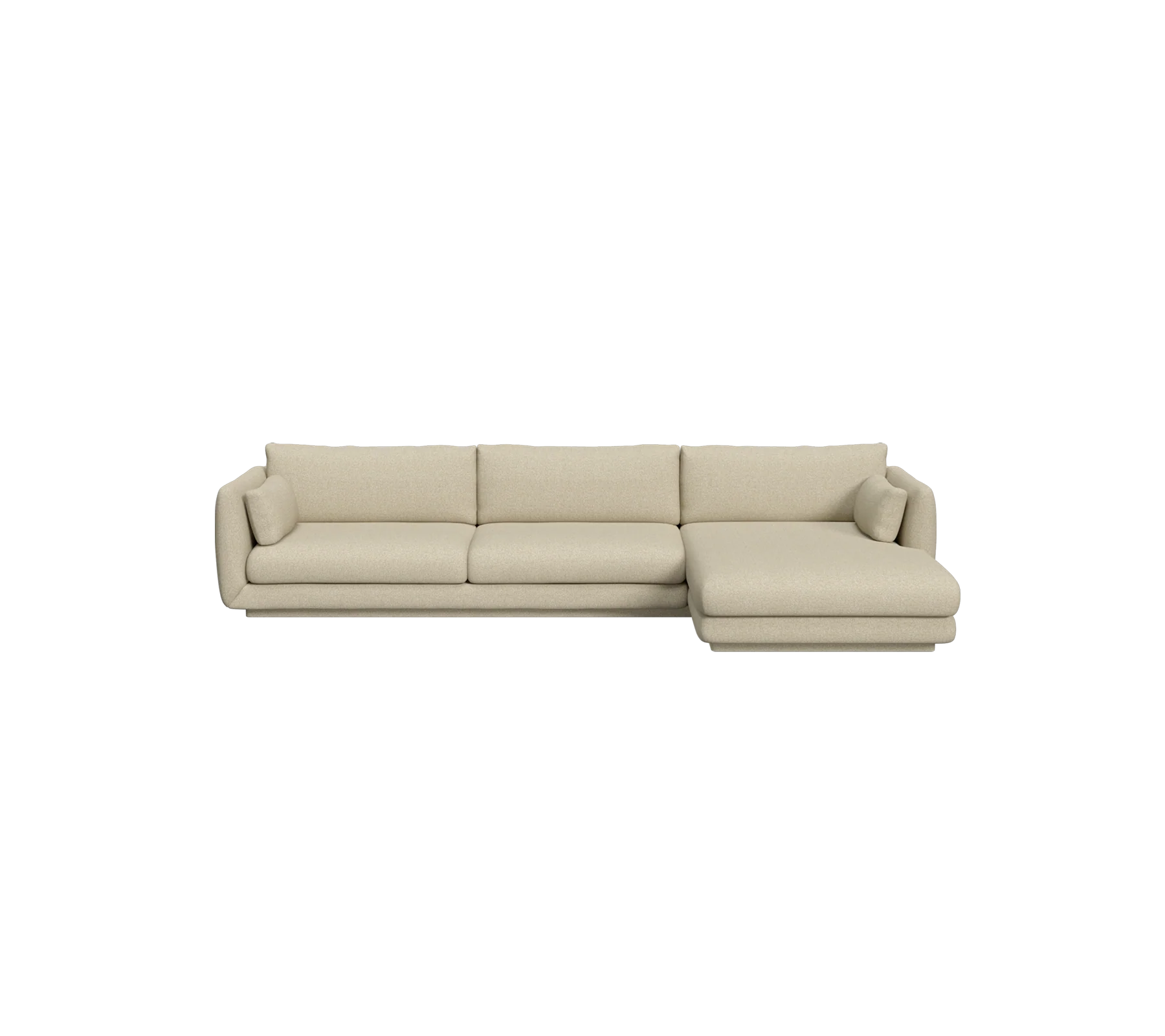 Bloom 3-seater sofa with chaise longue, left and plinth - Image 11