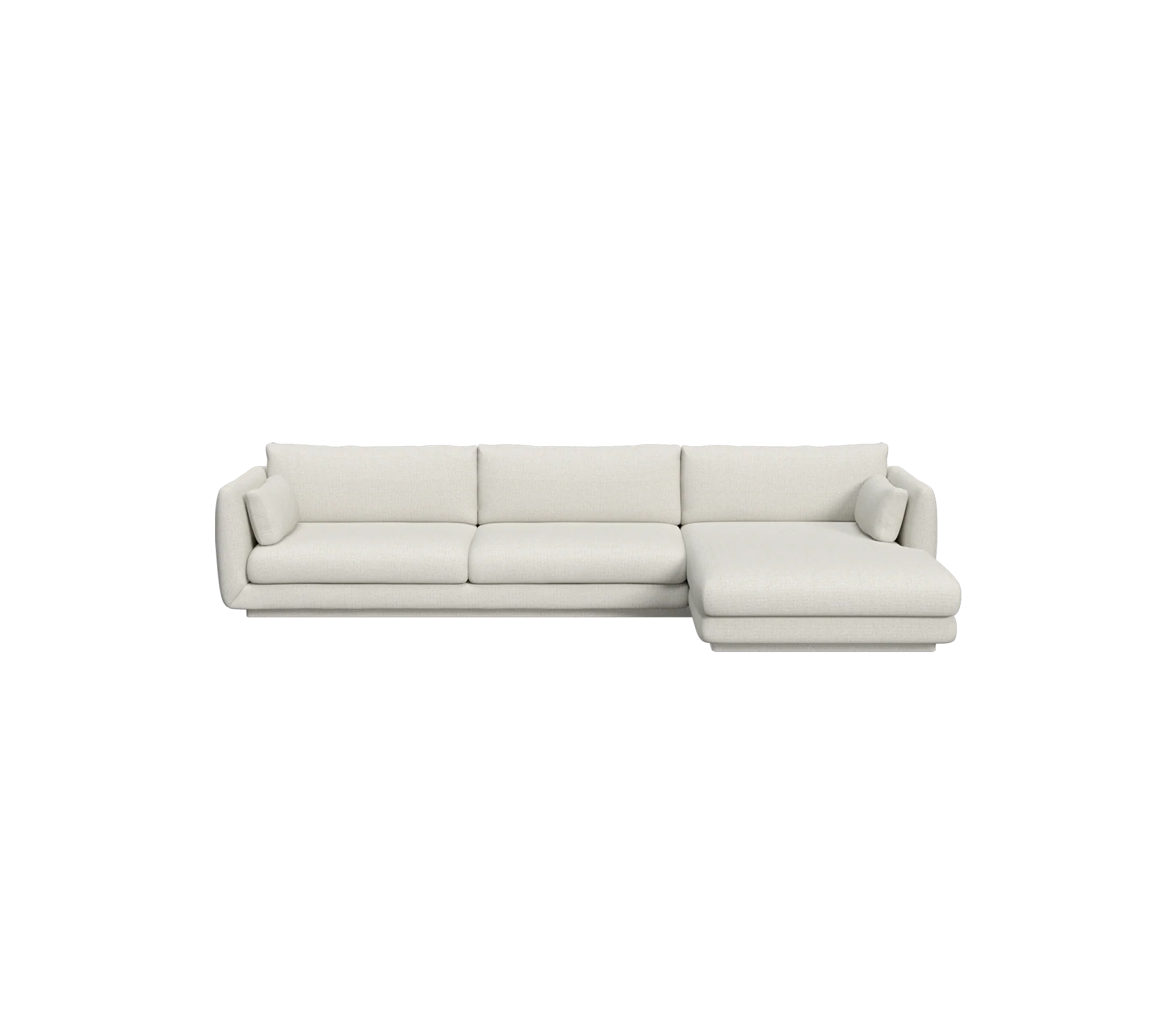 Bloom 3-seater sofa with chaise longue, left and plinth - Image 12