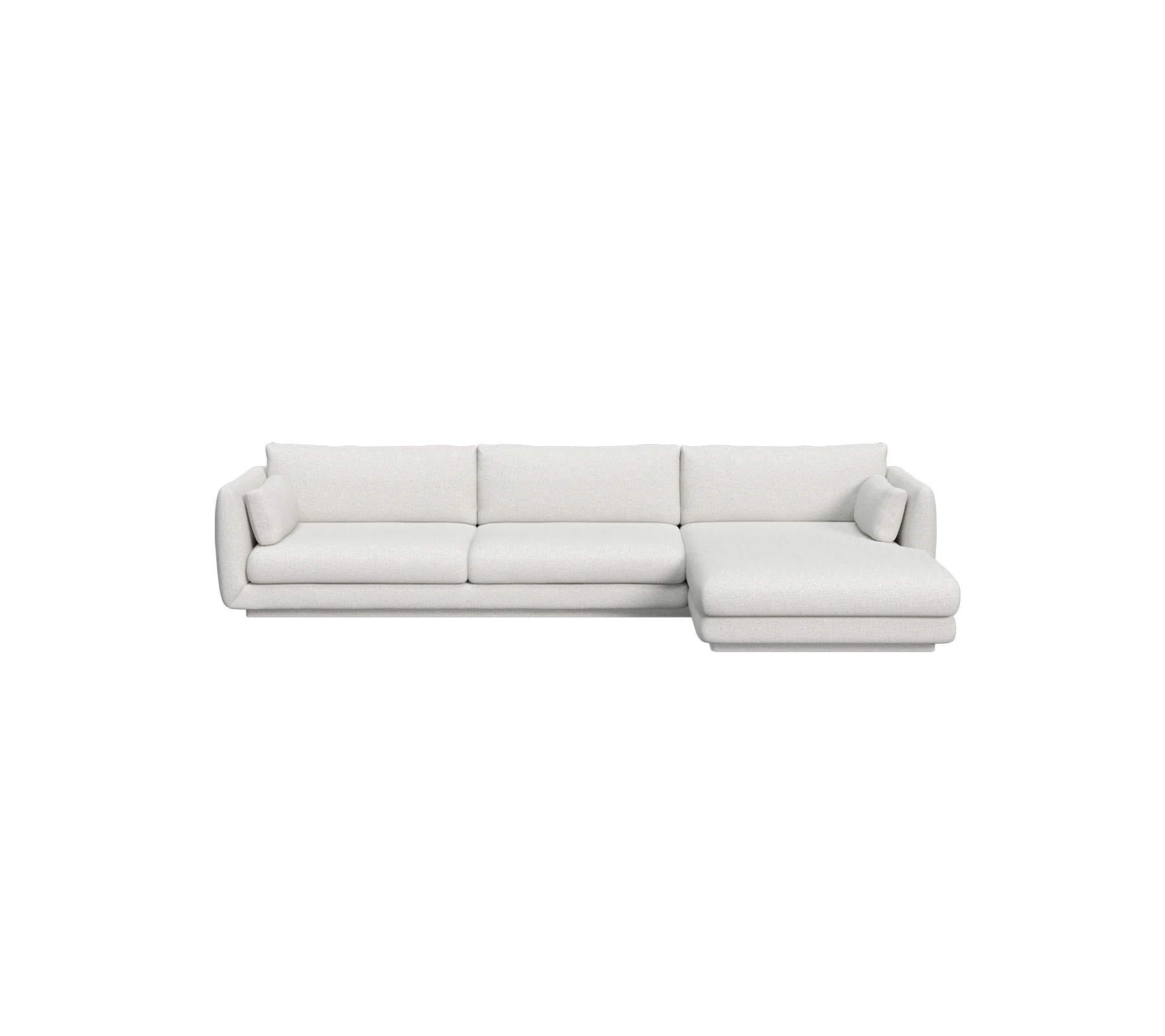 Bloom 3-seater sofa with chaise longue, left and plinth - Image 14