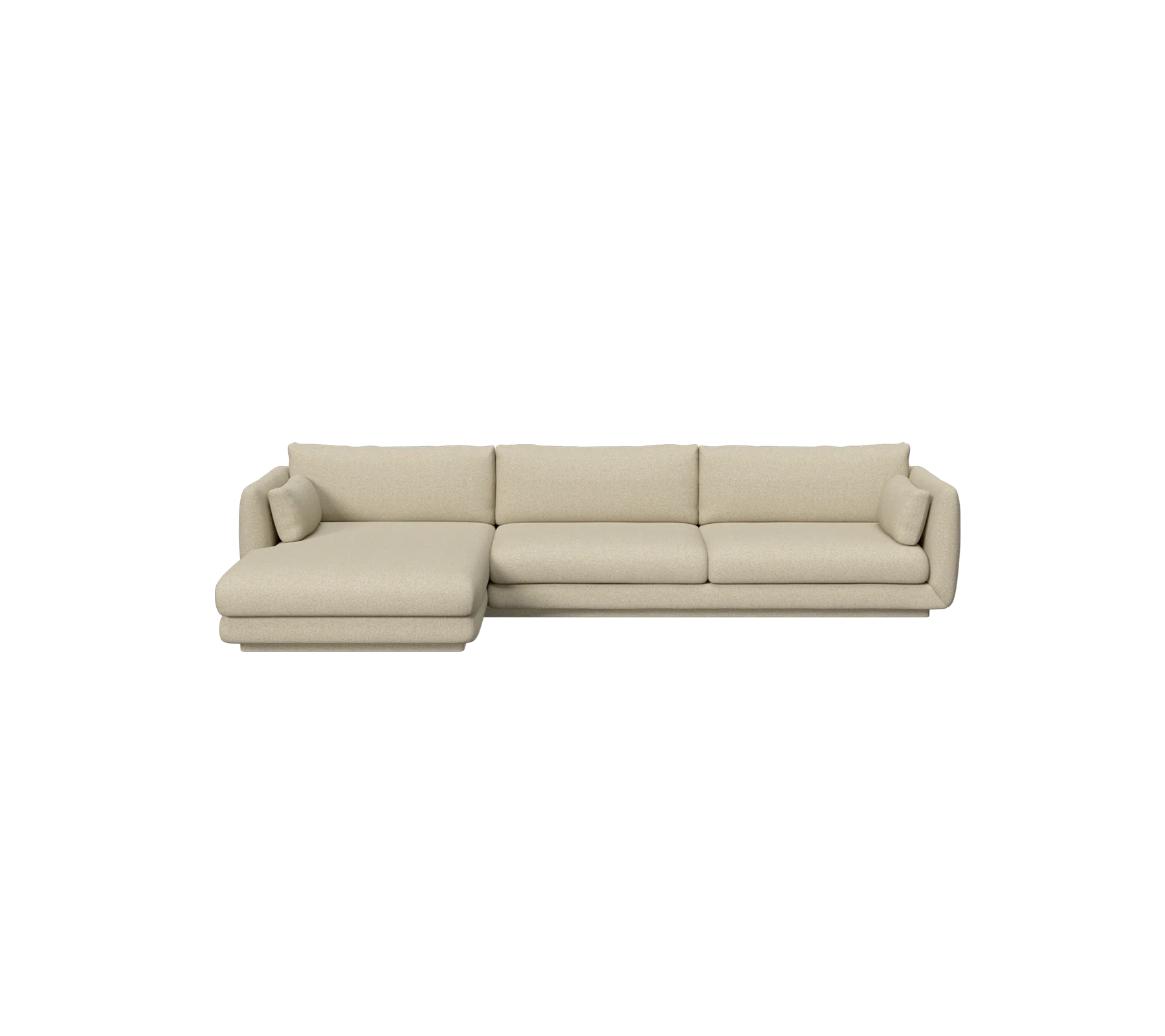 Bloom 3-seater sofa with chaise longue, right and plinth - Image 11