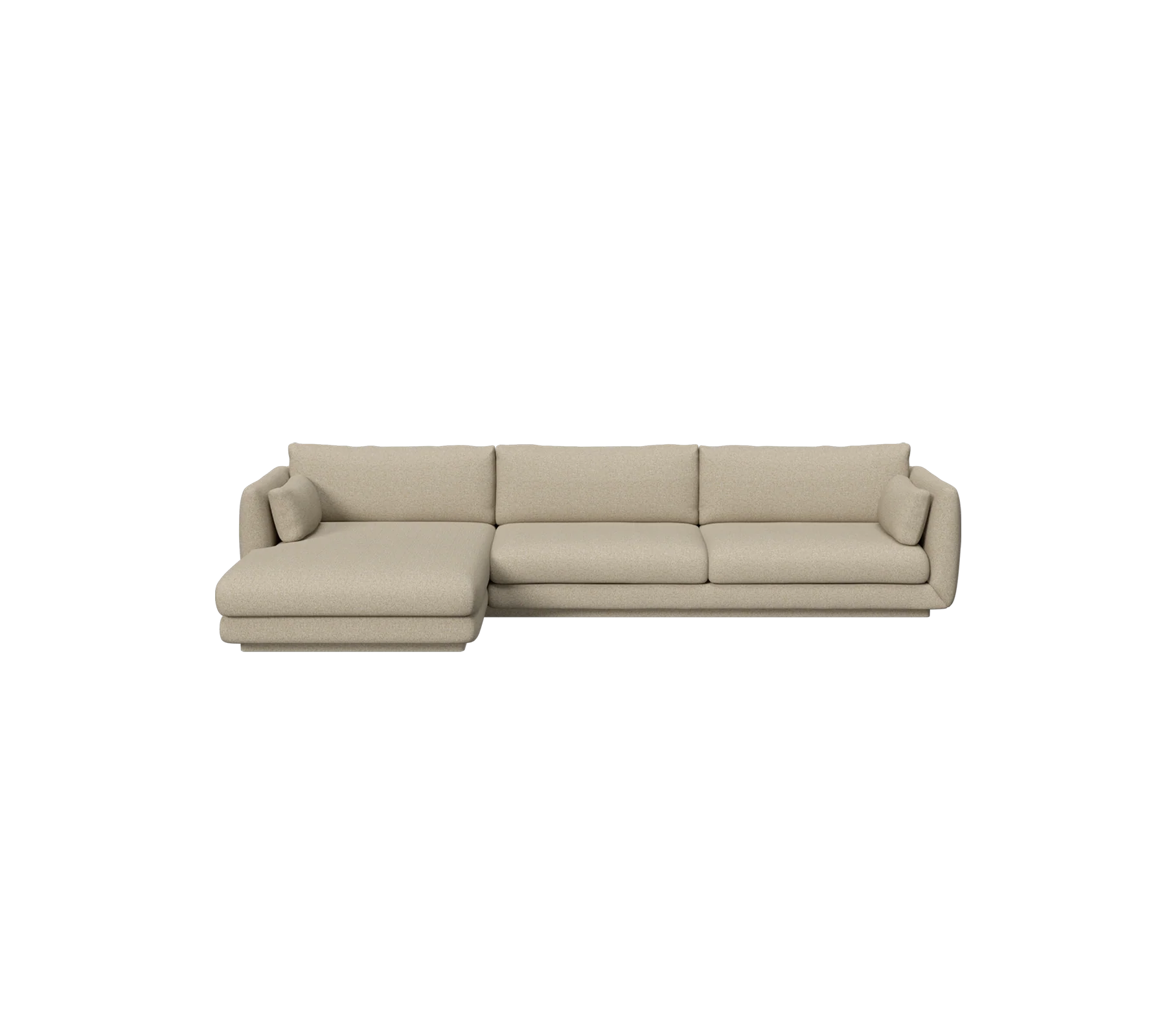 Bloom 3-seater sofa with chaise longue, right and plinth - Image 13