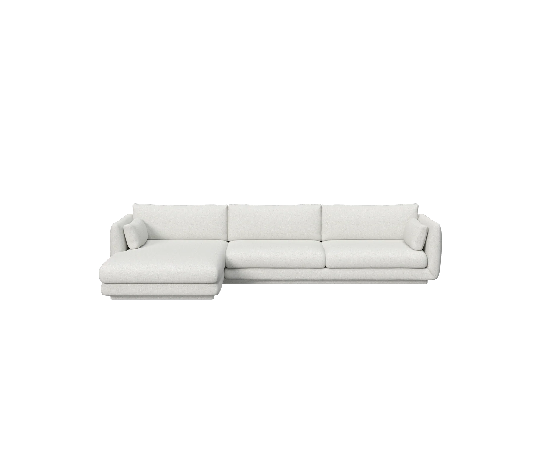 Bloom 3-seater sofa with chaise longue, right and plinth - Image 14