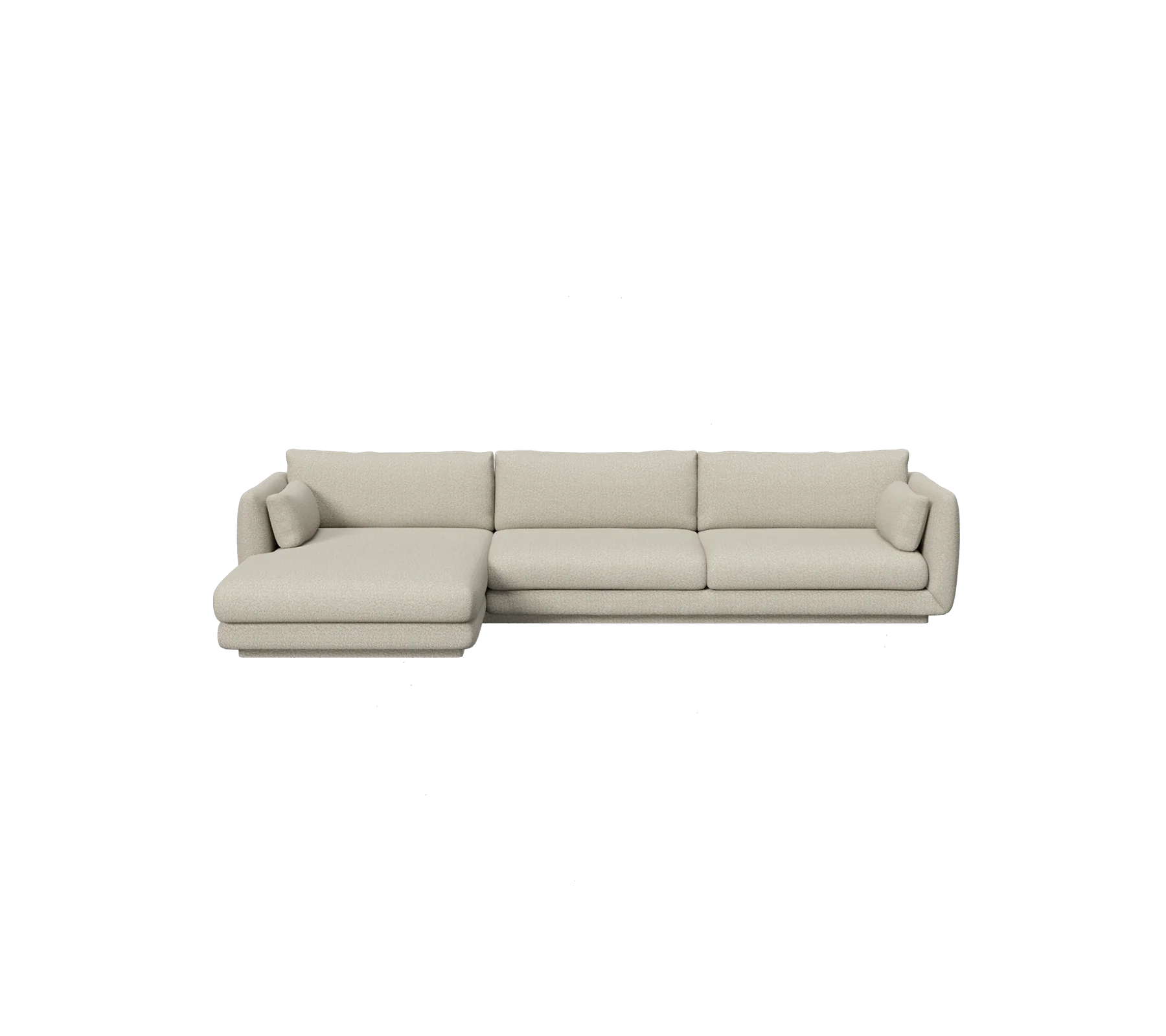 Bloom 3-seater sofa with chaise longue, right and plinth - Image 16