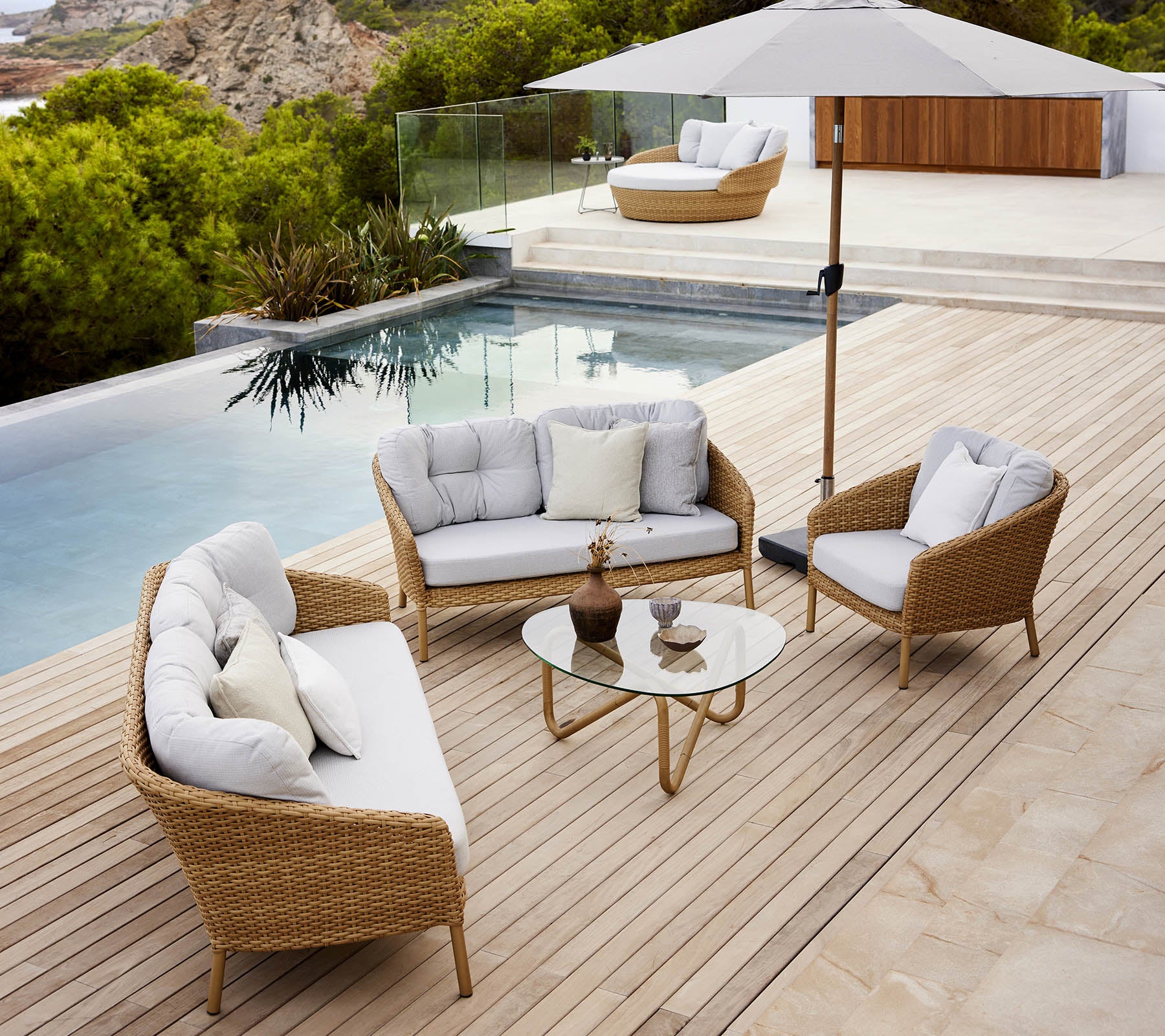 Ocean large 3-seater sofa, Cushion set - Image 3