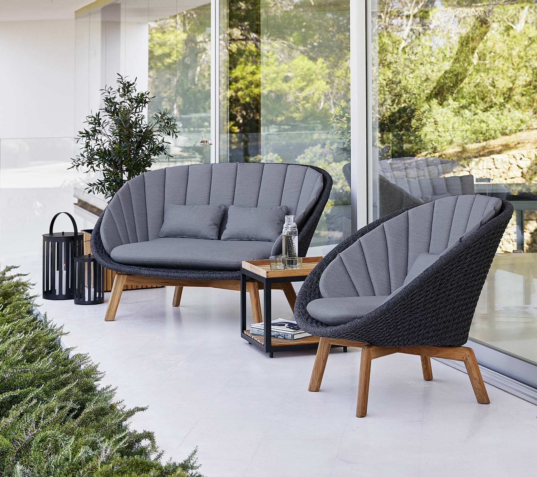 Peacock lounge chair/rocking chair cushion set - Image 3