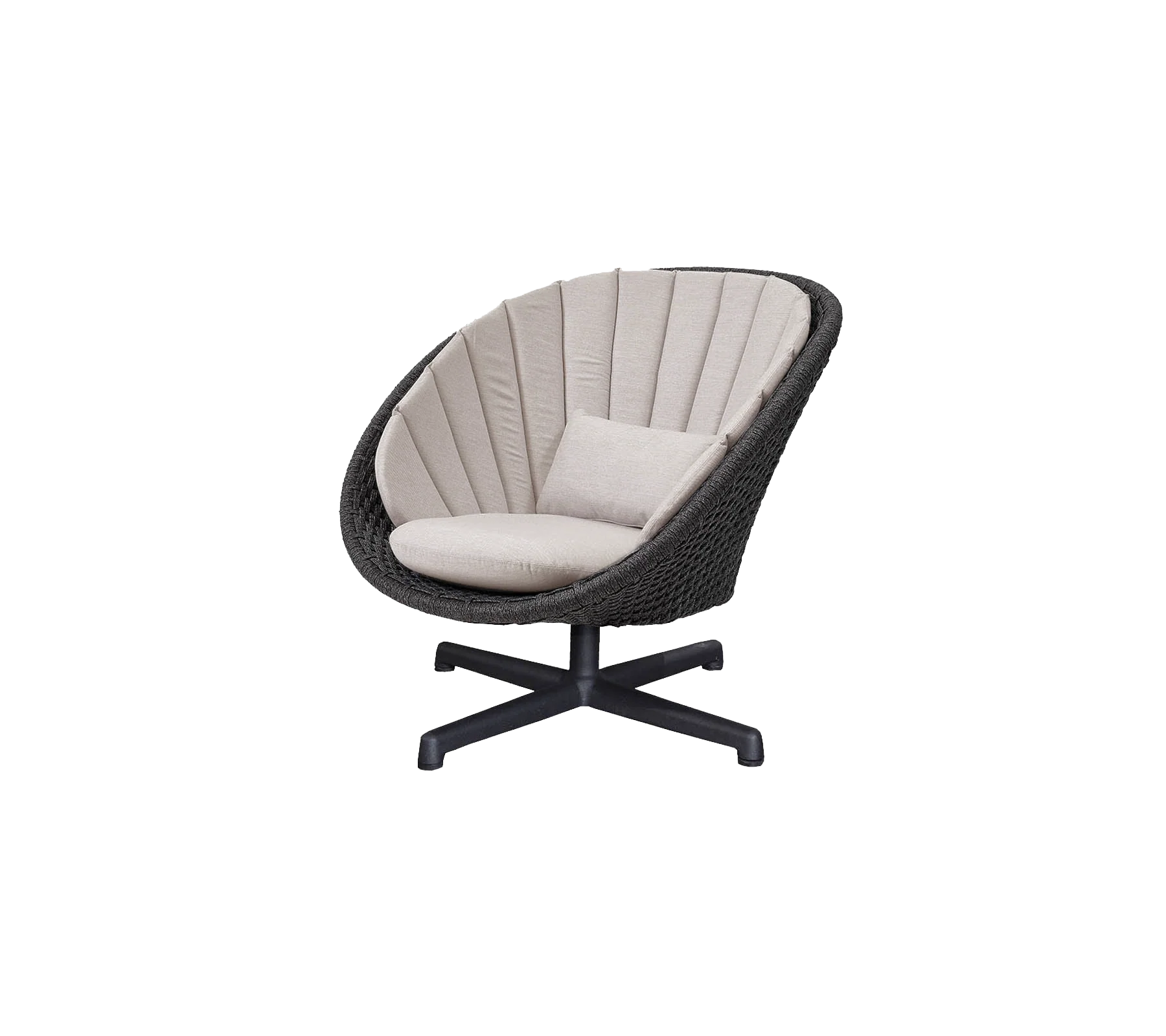 Peacock lounge chair w/swivel aluminium base - Image 5