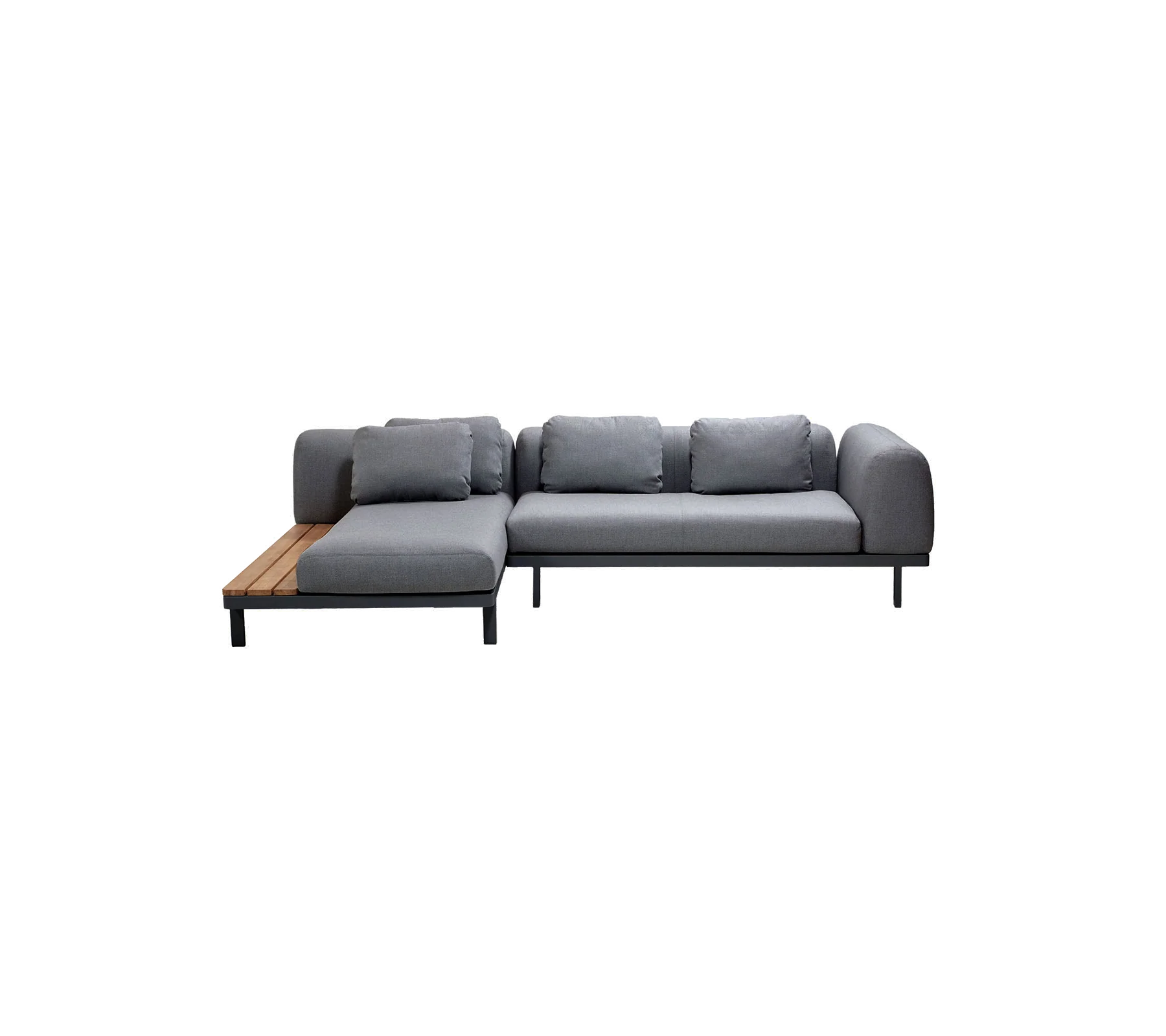 Space modular sofa with chaise longue and side table - Image 4