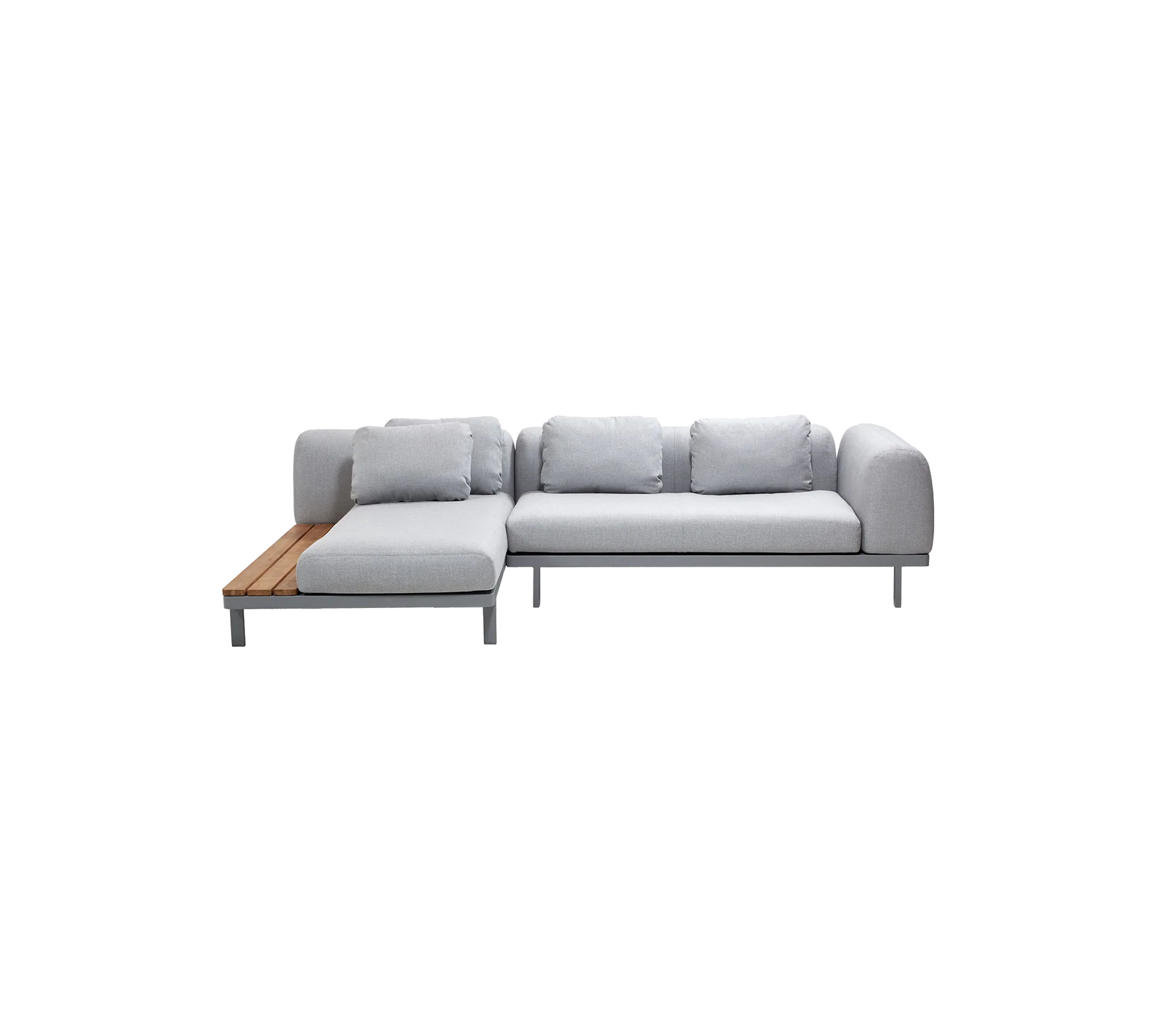 Space modular sofa with chaise longue and side table - Image 5