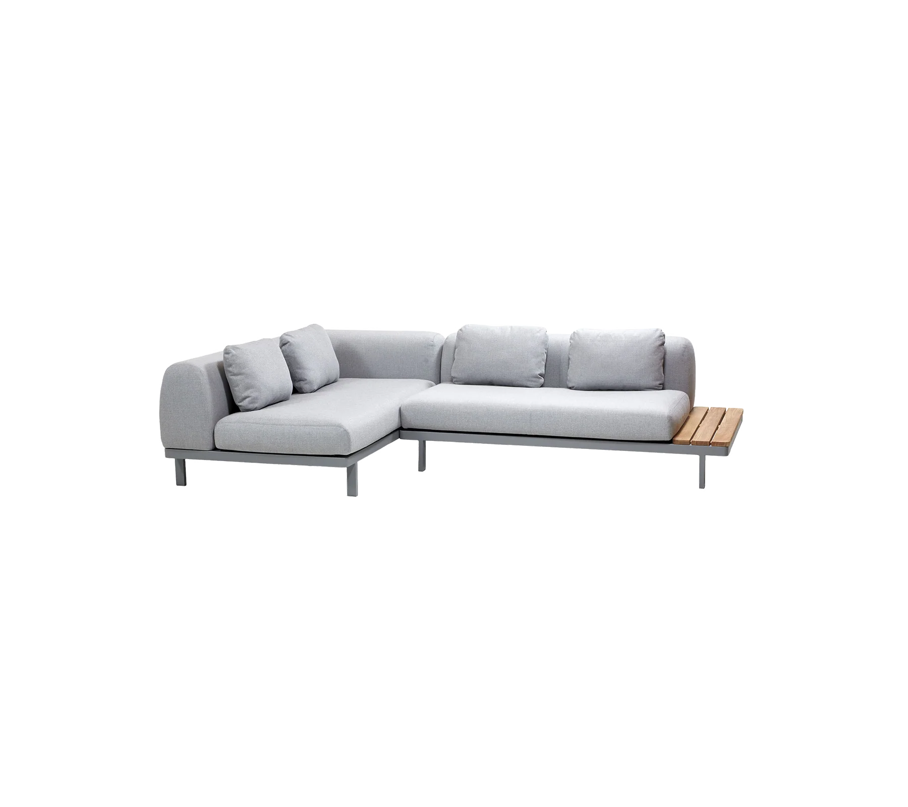 Space compact 2-module corner sofa with side table - Image 6