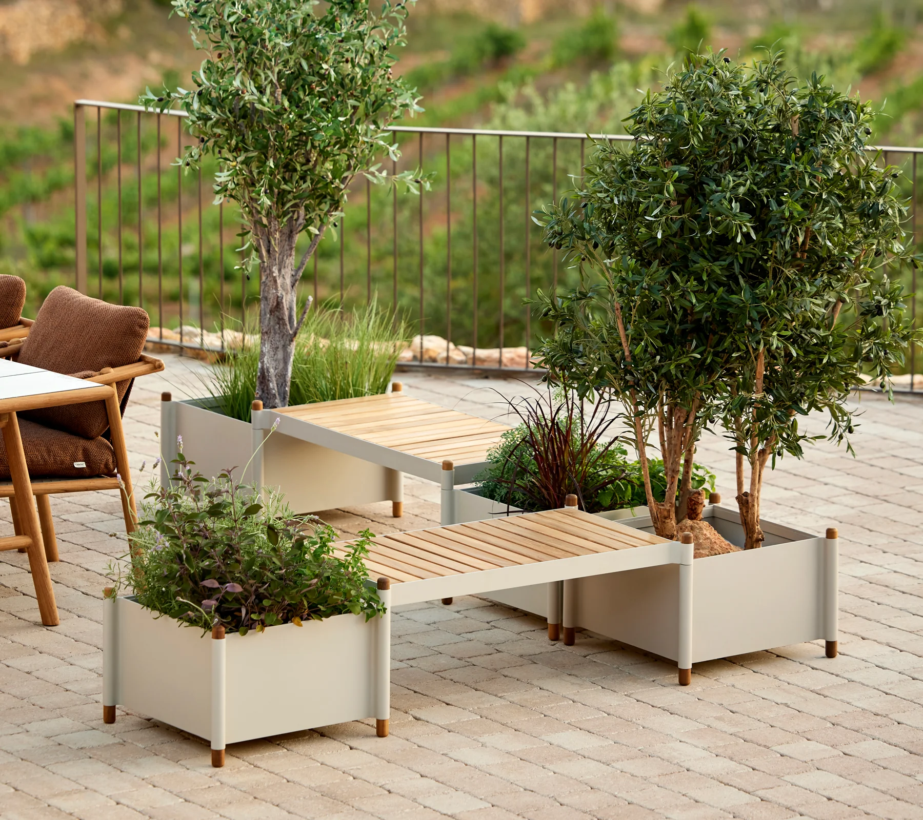 Sticks bench incl. 2 planters - Image 10