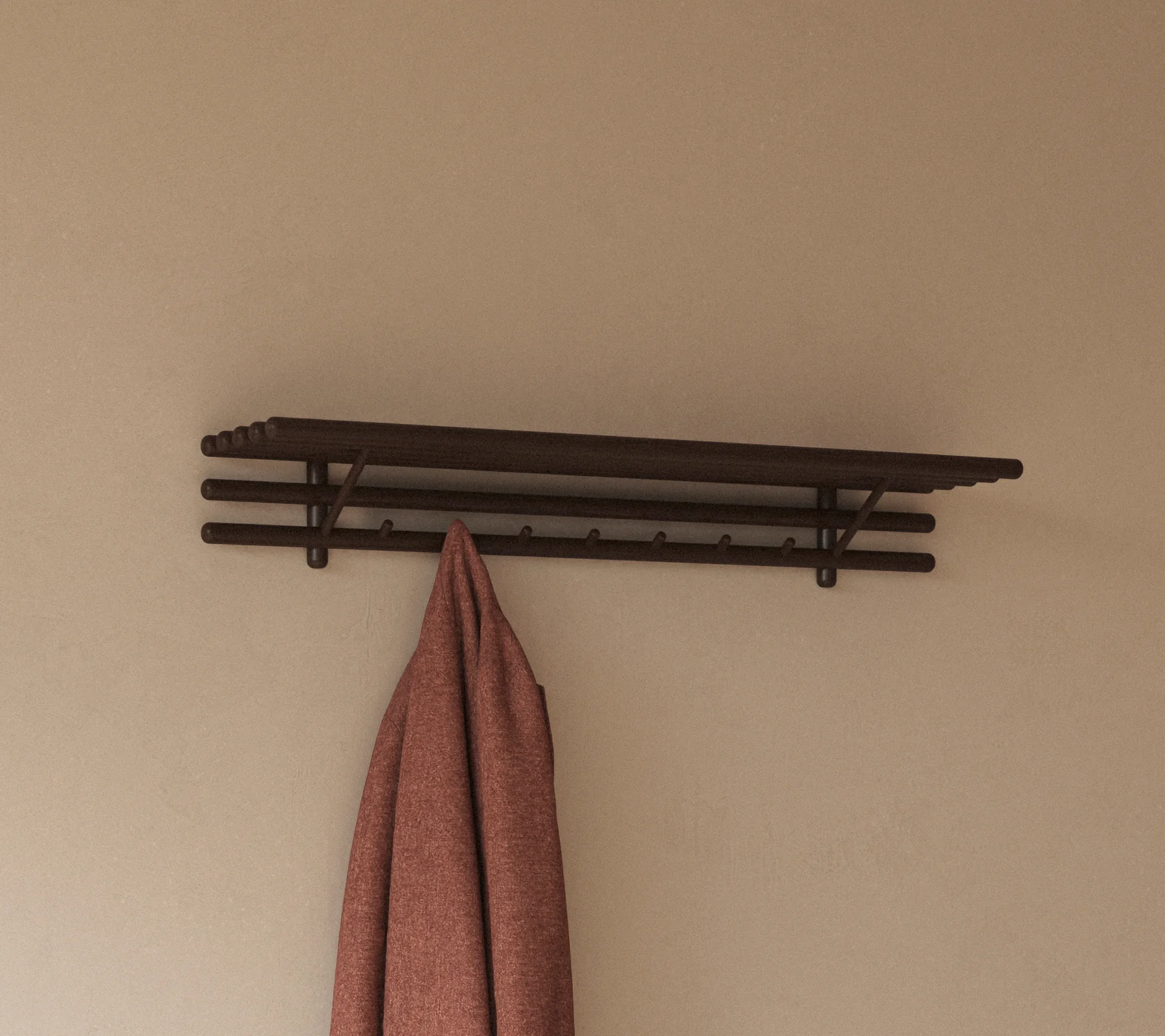 Sticks coat rack w/hat shelf - Image 3