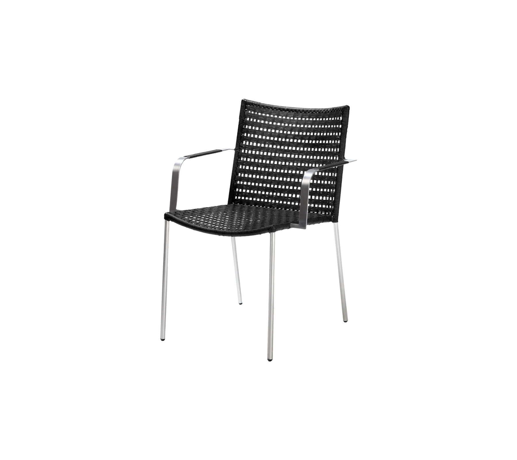 Straw dining chair w/armrest - Image 3